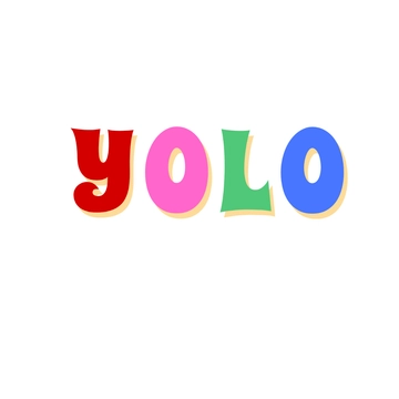 Free Colorful YOLO Text to Edit Online