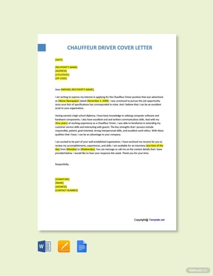 Chauffeur Driver Cover Letter