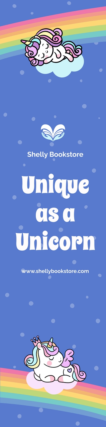 Free Unicorn Bookmark Template to Edit Online