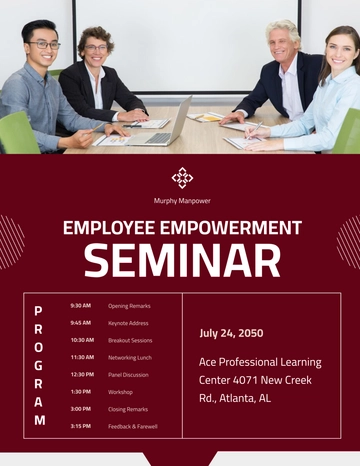 Free Basic Seminar Program Template to Edit Online