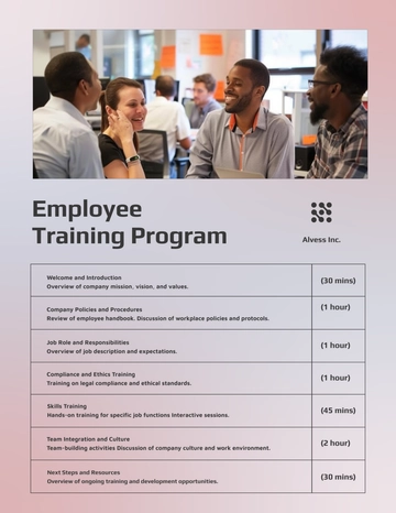 Free Training Program Template to Edit Online