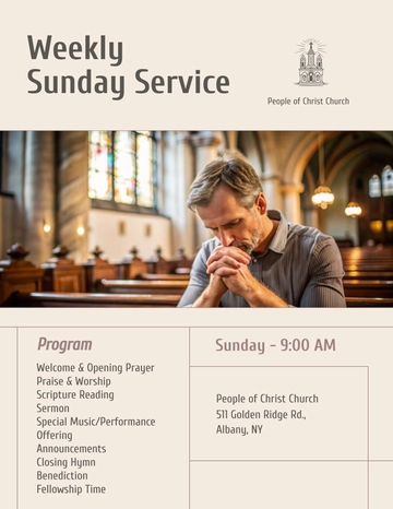 Free Church Program Template to Edit Online