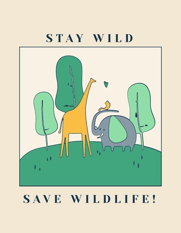 Free National Wildlife Day T-shirt Design Template to Edit Online