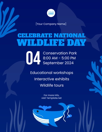 Free National Wildlife Day Activities Template to Edit Online