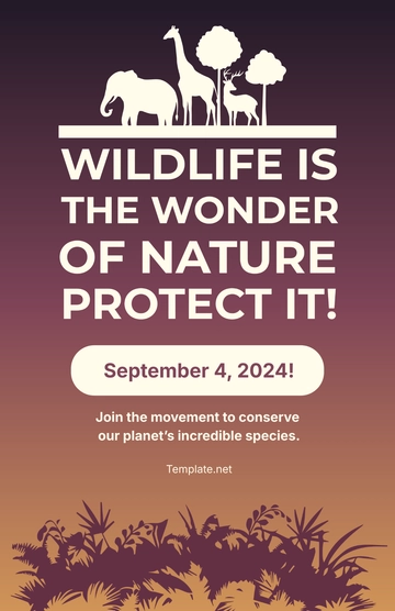 Free National Wildlife Day Poster Template to Edit Online