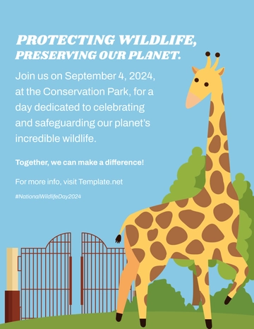 Free National Wildlife Day Flyer Template to Edit Online