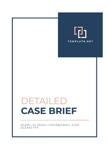 Free Detailed Case Brief Template to Edit Online
