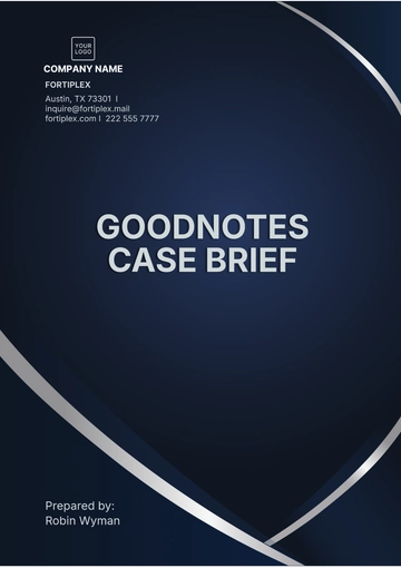 Free Goodnotes Case Brief Template to Edit Online
