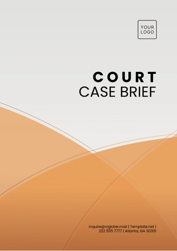 Free Court Case Brief Template to Edit Online