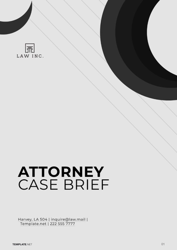 Free Attorney Case Brief Template to Edit Online