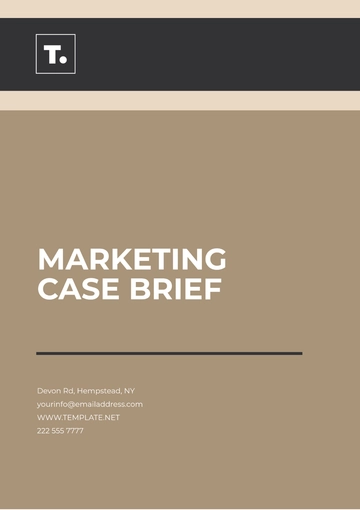 Free Marketing Case Brief Template to Edit Online