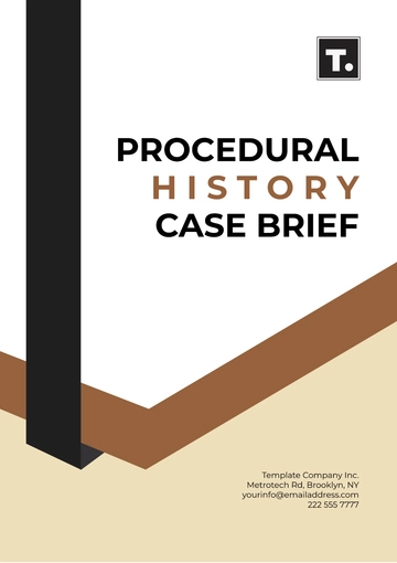 Free Procedural History Case Brief Template to Edit Online