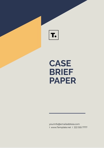 Free Case Brief Paper Design Template to Edit Online