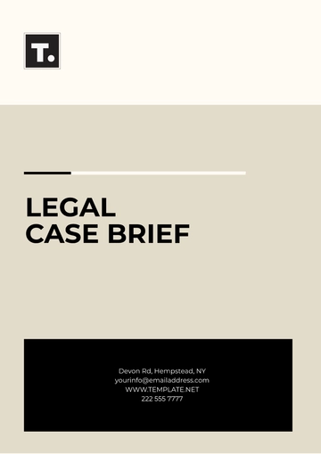 Free Legal Case Brief Layout Template to Edit Online