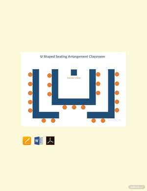 U Shaped Seating Arrangement Classroom Template