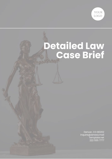 Free Detailed Law Case Brief Template to Edit Online