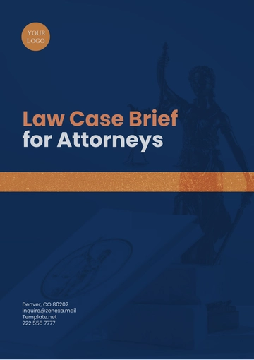 Free Law Case Brief for Attorneys Template to Edit Online