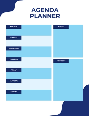 Free Agenda Planner Template to Edit Online