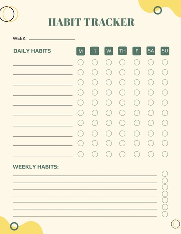 Free Tracker Planner Template to Edit Online