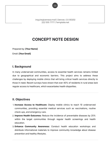 Free Concept Note Design Template to Edit Online