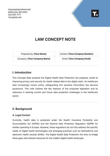 Free Law Concept Note Template to Edit Online