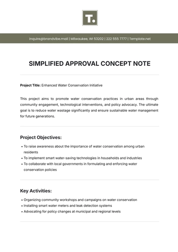 Free Simplified Approval Concept Note Template to Edit Online