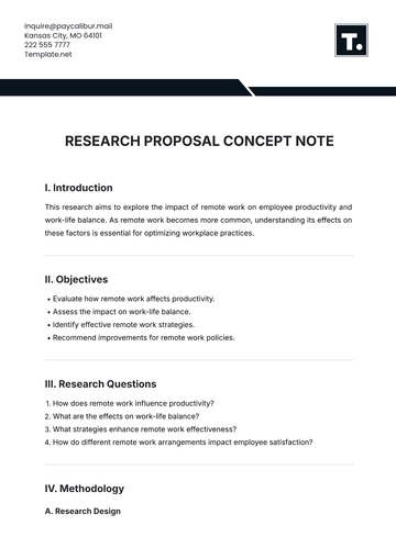 Free Research Proposal Concept Note Template to Edit Online