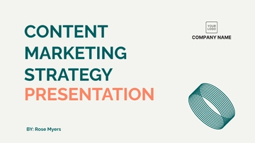 Free Content Marketing Strategy Presentation Template to Edit Online