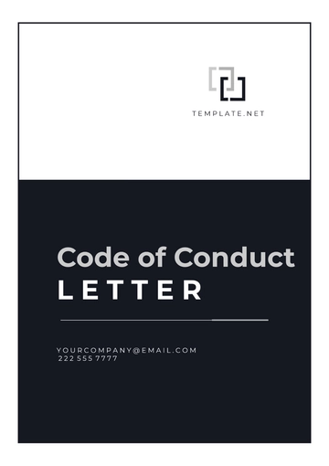 Free Code of Conduct Letter Outline Template to Edit Online