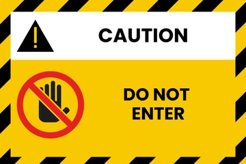 Free Caution Sign Template to Edit Online