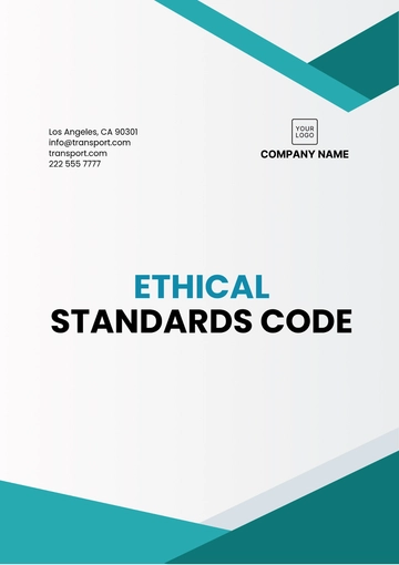 Free Ethical Standards Code Template to Edit Online