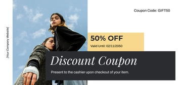 Free Elegant Fashion Coupon Template to Edit Online