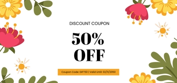 Free Floral Gift Coupon Template to Edit Online