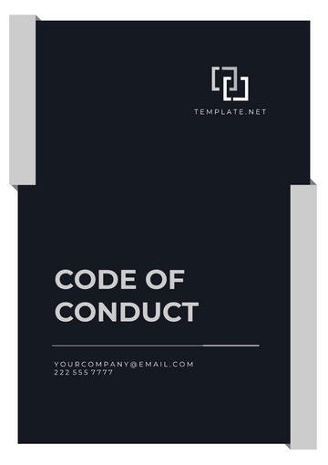 Free Editable Code of Conduct Template to Edit Online