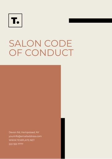 Free Salon Code of Conduct Template to Edit Online