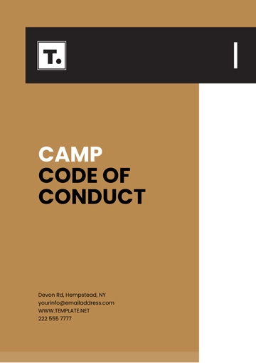 Free Camp Code of Conduct Template to Edit Online