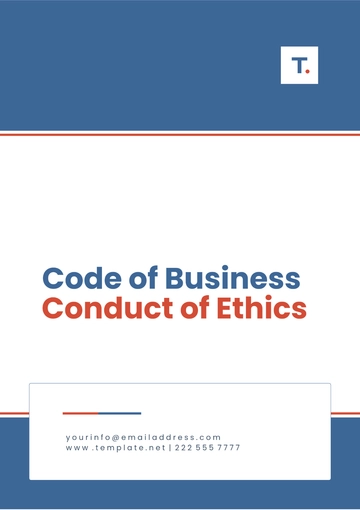 Free Code of Business Conduct and Ethics Template to Edit Online