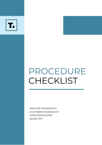 Free Procedure Checklist Design Template to Edit Online