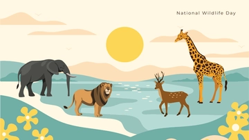 Free Aesthetic National Wildlife Day Background Template to Edit Online