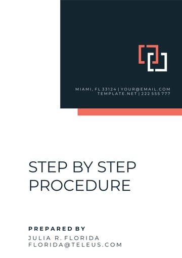 Free Step by Step Procedure Template to Edit Online