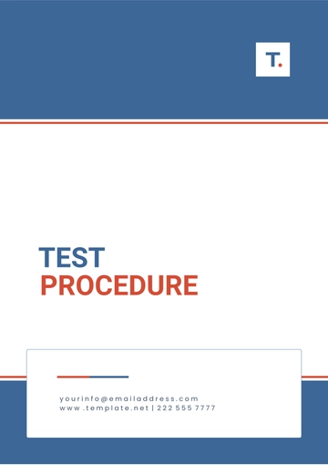 Free Test Procedure Template to Edit Online
