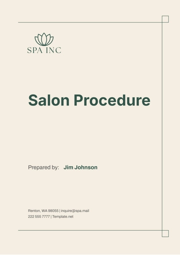 Free Salon Procedure Template to Edit Online