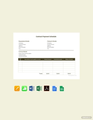 Simple Contract Payment Schedule Template