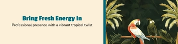 Free Tropical LinkedIn Banner Template to Edit Online