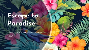 Free Tropical Youtube Thumbnail Cover Template to Edit Online