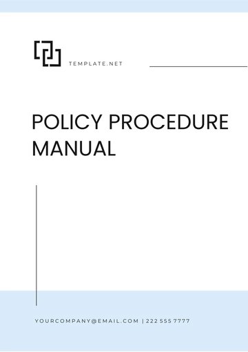 Free Policy Procedure Manual Template to Edit Online
