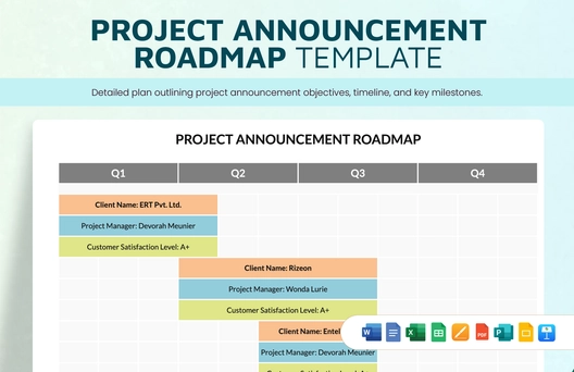Project Announcement Roadmap Template