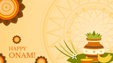 Free Natural Onam Background Template to Edit Online