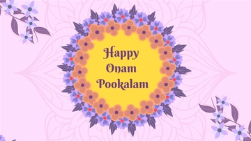 Free Onam Pookalam Background Template to Edit Online