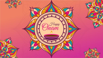 Free Abstract Onam Background Template to Edit Online